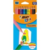 Bic Kids Tropicolors 12'li Kuru Boya Kalem Seti Renkli ve Eğlenceli Çizim Deneyimi