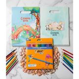 Bic Kids Tropicolors 24’lü Kuru Boya Kalemi Seti - 2 Adet Kapaklı ve Kulplu Boyama Defteri Hediyeli - Mavi