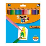 Bic Kids Tropicolors 24'lü Paket Kuru Boya Kalemi Renkli Çocuklar İçin Eğlenceli Boyama