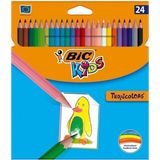 Bic Kids Tropicolors Kuru Boya Kalemi 24 Renk Seti Dayanıklı Tam Boy 24 Adet