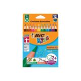 Bic Kids Üçgen Kuru Boya Kalem Seti, 12 Renk, Çok Renkli