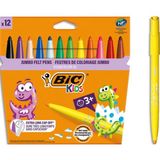 Bic Kids Visacolor XL 12 Renk Keçeli Boya Kalemi Jumbo Parça Sayısı ile Eğlenceli Çizim