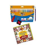 Bic Mandala Büyükler Için Boyama Seti - Mandala Boyama Kitabı Ve Keçeli Kalem 24 Renk