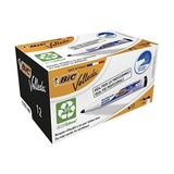 Bic Marka: Bic Velleda 1701 Eco Yuvarlak Uçlu Beyaz Tahta Kalemi, Siyah, 12'li KutuUçlu Kale