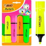 Bic Marking Flat Hıghlıghter 4'lü Blister Parlak Renkler Fosforlu Kalem Seti 517952 Çok Renkli