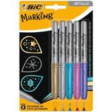 Bic Metalik Renkler 5'li Marking Keçeli Kalem Seti Çeşitli Renkler ile Kırtasiye Ürünü
