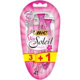 BIC Miss Soleil Kadın Tıraş Bıçağı 4'lü Blister (3 Bıçak), Aloe Vera ile Zenginleştirilmiş Kayganlaştırıcı Jel Şerit