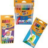 Bic Okul Öğrenci Kırtasiye Boya Seti 3 Parça Renkli Boyalar Ultra Yıkanabilir