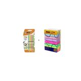 Bic Pastel Fosforlu Kalem 4'lü + Silka Pastel Silgi 8'li