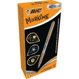 Bic Permanent Markör Kalem İntensity Altın Gümüş 950466 (12 Li Paket)