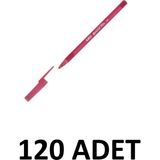 Bic Round Stic 120 Adet 1 mm Tükenmez Kalem - Kırmızı