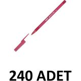 Bic Round Stic 240 Adet 1 mm Tükenmez Kalem - Kırmızı