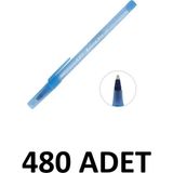 Bic Round Stic 480 Adet 1 mm Tükenmez Kalem - Mavi