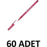 Bic Round Stic 60 Adet 1 mm Tükenmez Kalem - Kırmızı