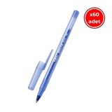 Bic Round Stic 60 Adet Mavi 1.0 mm Yağ Bazlı Tükenmez Kalem
