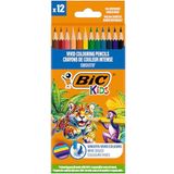 BIC Smooth Ahşap Kuru Boya Kalemi 12 Renk, Ahşap Kuru Boya,Altıgen Gövde, 5 Yaş Üzeri için İdeal, Canlı Renkler