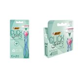 BIC Soleil Click Sensitive Kadın 1 Göve & 2 Tıraş Bıçağı ve 4'lü Yedek Tıraş Bıçağı Kartuşu Seti
