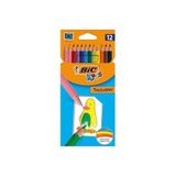 Bic Tropicolor Kuru Boya Kalemleri, 12'li Set, Parlak Renkler