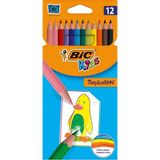 Bic Tropicolors 12 Renk Set Kuru Boya Kalemi Ergonomik Tasarım ile Sanatsal Çizimler İçin