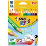 Bic Üçgen Jumbo Kuru Boya Kalemi 12`li