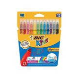 Bic Unisex Çocuk Sarı Kid Couleur Keçeli Boya Kalemi 12`li Kutu Ultra Yıkanabilir