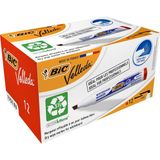Bıc Velleda 1751 Eco Kesik Uçlu Beyaz Tahta Kalemi, Kırmızı, 12'li Kutu, 3,7 mm ile 5,5 mm Kalı - Çok Renkli