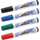 BiC Velleda Bullet Tip Beyaz Tahta Kalemi, 4 Adet, Çeşitli Renklerde