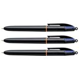 BIC Vierfarbkugelschreiber 4 colours (TM), şaft Siyah, ISO 12757 – 2 uç