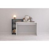 Bicabin Casablanca Raflı Modüler Çalışma Masası -Antrasit/Beyaz - 90 x 45 cm - Beyaz - Antrasit