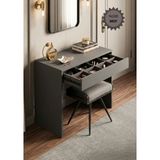 Bicabin Mdf Arya Novella Antrasit Renk MDF Makyaj Masası Modern Tasarım ve Çekmeceli Organizer