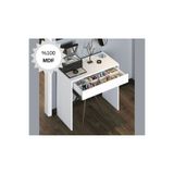 Bicabin MDF Arya Novella Bölmeli Organizer Çekmeceli Makyaj Masası -Beyaz