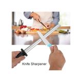 Bıçak Bileme Oval Masat Satır Nacak Bileme Yassı Masat Paslanmaz Krom 37Cm