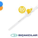 Bıçakçılar Bıçakcılar Branül (İntraket) Sarı (24G) 80'li Kutu