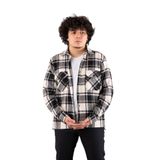 Bican Çift Cepli Oversize Erkek Oduncu Gömlek - XL - Siyah