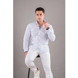Bican Puantiyeli Yaka Düğmeli Slimfit Erkek Gömlek