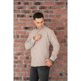 Bican Rahat Kesim Cepli Kalın Kumaş Kışlık Erkek Gömlek - 2XL - Kahve