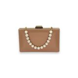 Biçanta Nude Renk Abiye Çanta İncili Abiye Çanta Portföy Çanta Portföy Clutch Düğün Nişan Mezuniyet