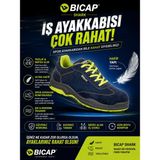 Bicap Shark Unisex Kompozit Burunlu Delinme Dirençli Ara Tabanlı S3 Spor Iş Ayakkabısı - Lacivert