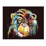 Biçare Orangutan Sticker(Çerçevesiz) 50x65 Sayılarla Boyama Hobi Seti