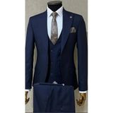 Biçeq Collection ERKEK YELEKLİ SPOR SLİM FİT TAKIM ELBİSE_SİYAH
