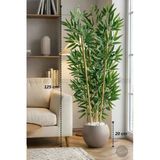 Biçiçek 125Cm Yapay Bambu Ağaci Mocha Küre Saksıda