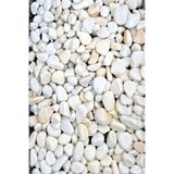 BİÇİÇEK 3 Kg Dekoratif Beyaz Taş 1 - 2 Cm Tamburlanmış