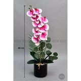 Biçiçek Yapay Phalaenopsis Pembe Orkide 60 Cm
