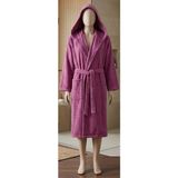 Biçomi Bicomi Ultra Emici & Hızlı Kuruyan %100 Soft Pamuk Kapüşonlu Unisex Lüks Banyo Bornozu" - 2XL - Mürdüm