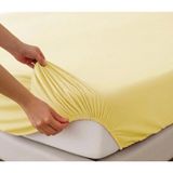 Biçomi Newsheet %100 Pamuklu Çift Kişilik Penye Lastikli Çarşaf (180X200 Cm) – Kaymayan & Nefes Alan Konfor Serisi (Sarı) - 180 x 200 cm