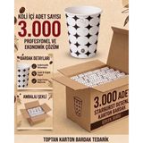 Bicup Karton Bardak 7 Oz 3.000 Adet Sızdırmaz Vendin Modeli Kullan At Çay Kahve Meşrubat Bardağı Sıcağa Dayanıklı