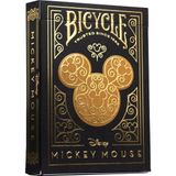 Bicycle Disney Mickey Mouse Esinli Siyah ve Altın Renkli Oyun Kartı.
