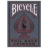 Bicycle Foil Back Crimson Oyun Kartları