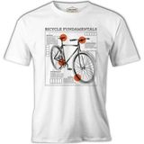 Bicycle Fundamentals Beyaz Erkek Tshirt