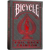 Bicycle Metalluxe Foil Back Crimson (Red) Kırmızı Kart Premium Iskambil Oyun Kağıdı Kartları - Çok Renkli